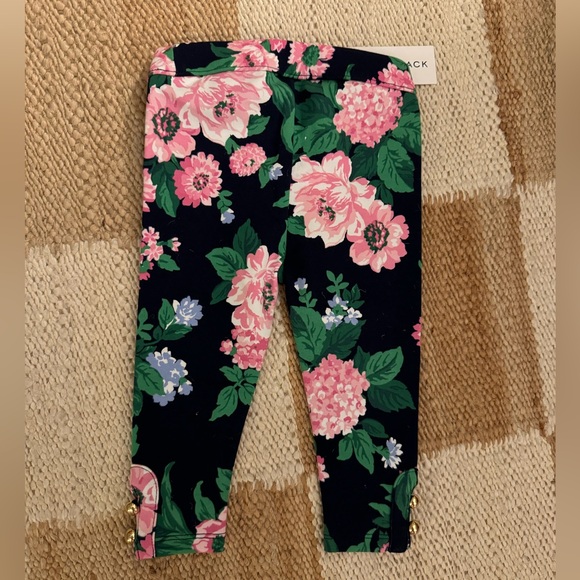 BNWT Janie and Jack Floral Button Cuff Pointe Pant - size 6 - 12 months - Picture 4 of 5